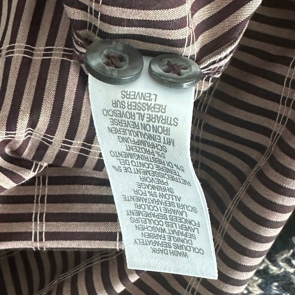 Men's - PAUL SMITH - English Designer Burgundy Stripe Cotton Shirt - Picture 13 of 14